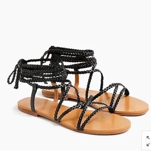J. Crew Braided lace-up sandals